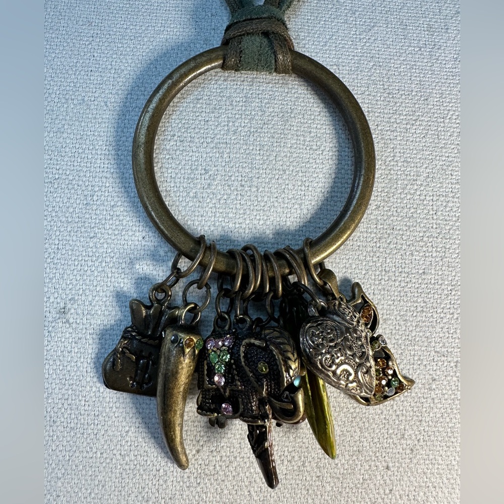 Amazing boho charm style industrial vibe necklace